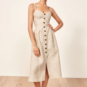 Reformation Thelma Dress in Beige